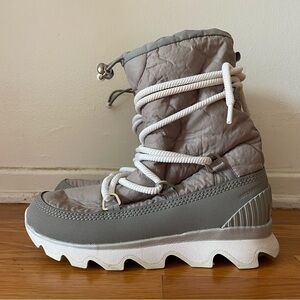SOREL Gray and White Winter Boots
